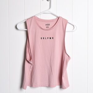 Victoria’s Secret Women’s GRLPWR cropped tank, size M, pink